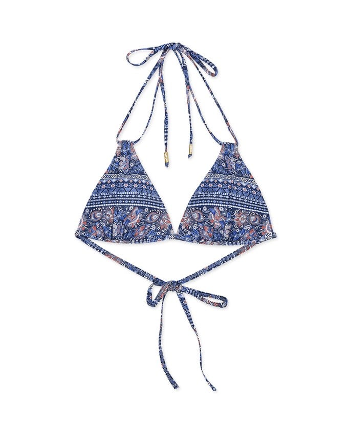 ELTIRE Blue Printed Dual-Strap Two-piece Bikini Set