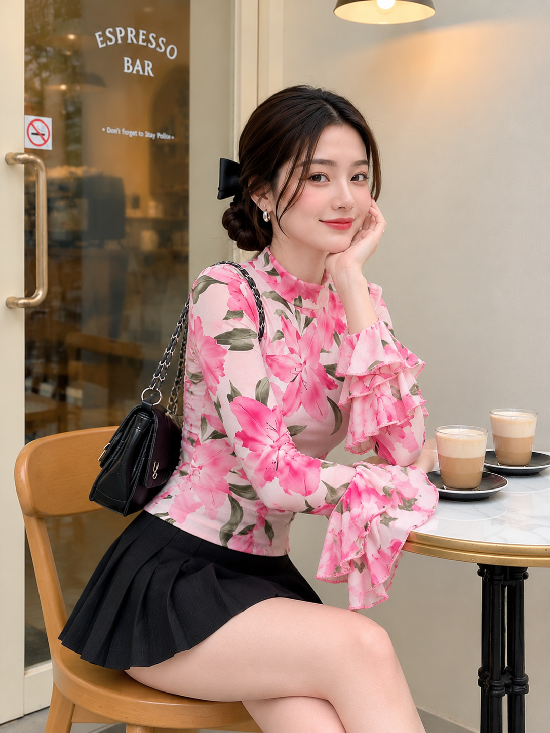 TANDUL Women Chatrming Pink Pink Floral Top