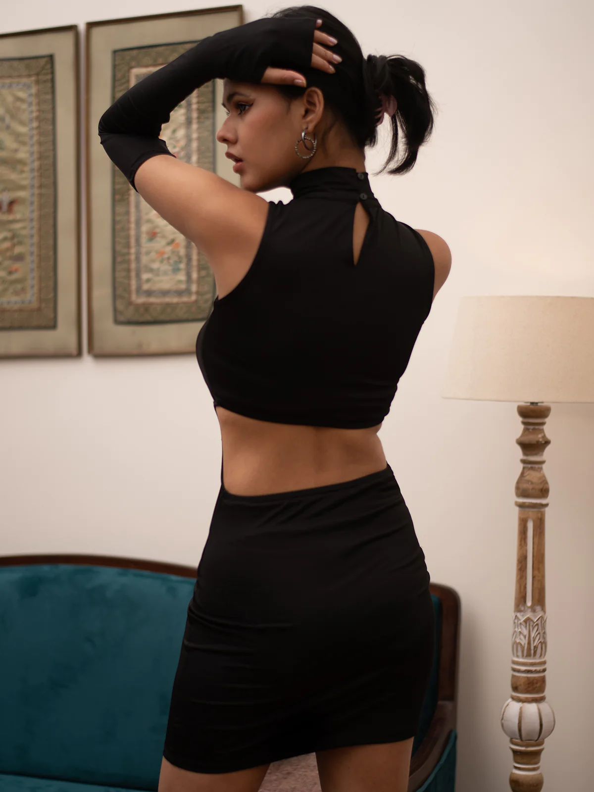 TANDUL Women Bodycon Black Dress