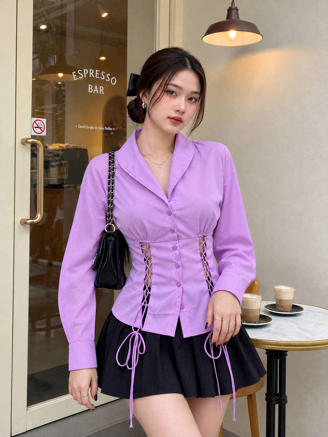 TANDUL Women Stylish Purple  Detailed Shirt