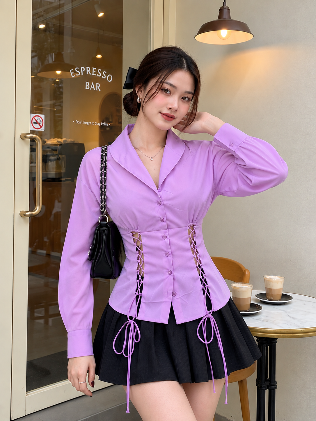 TANDUL Women Stylish Purple  Detailed Shirt