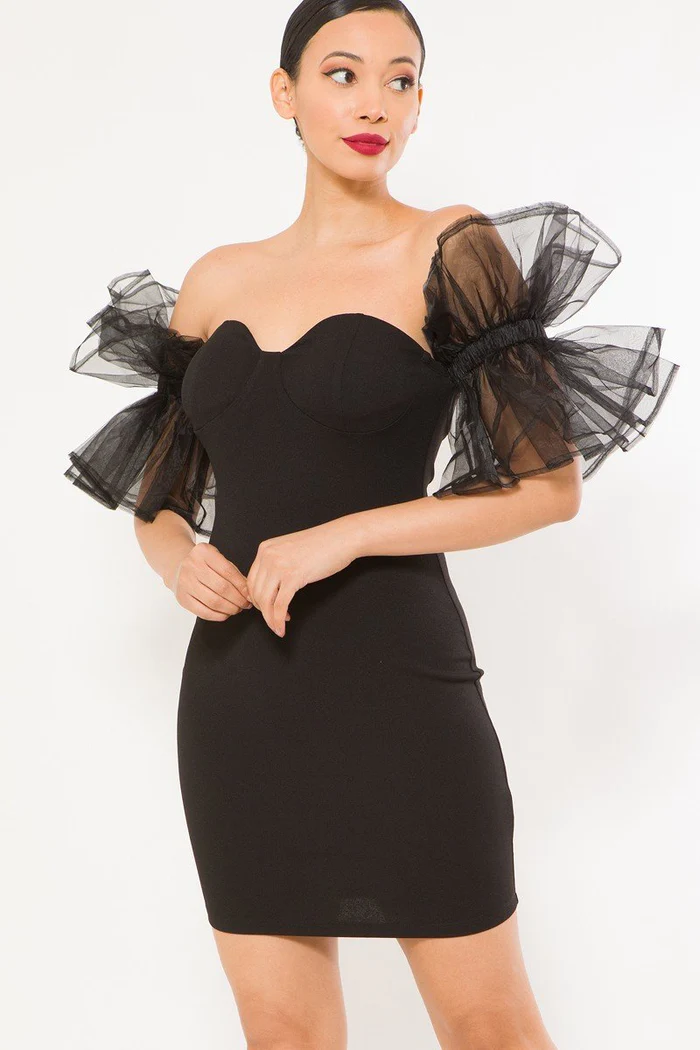 TANDUL Women Bodycon Black Dress