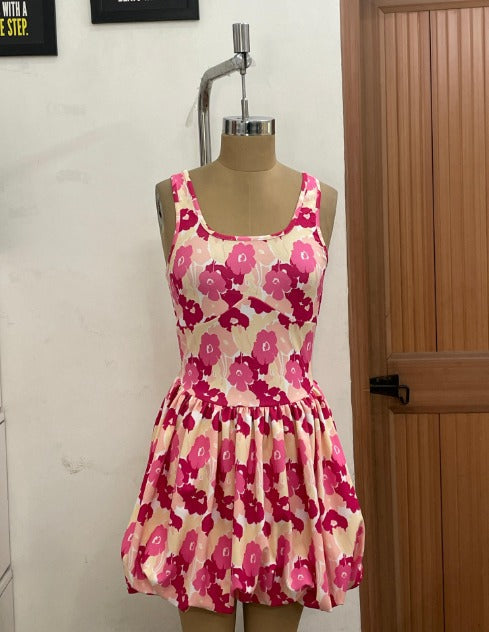 TANDUL Women Floral Printed Bubble Hem Dress