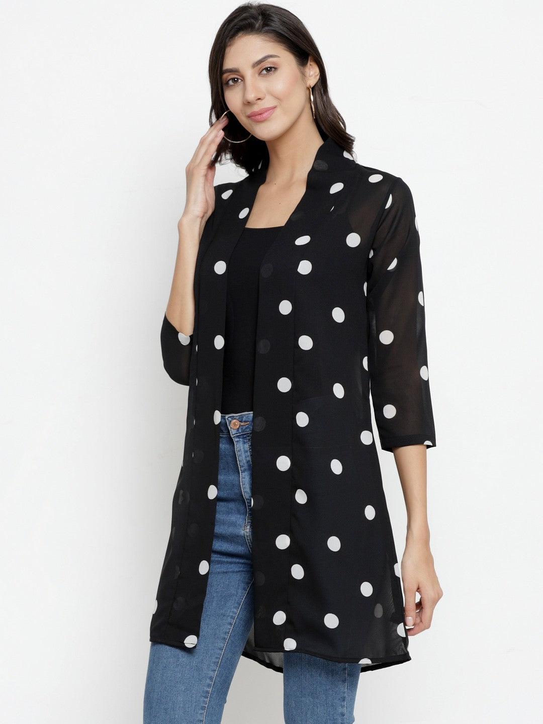 Women 3/4th Sleeve Multicolor Shrug
