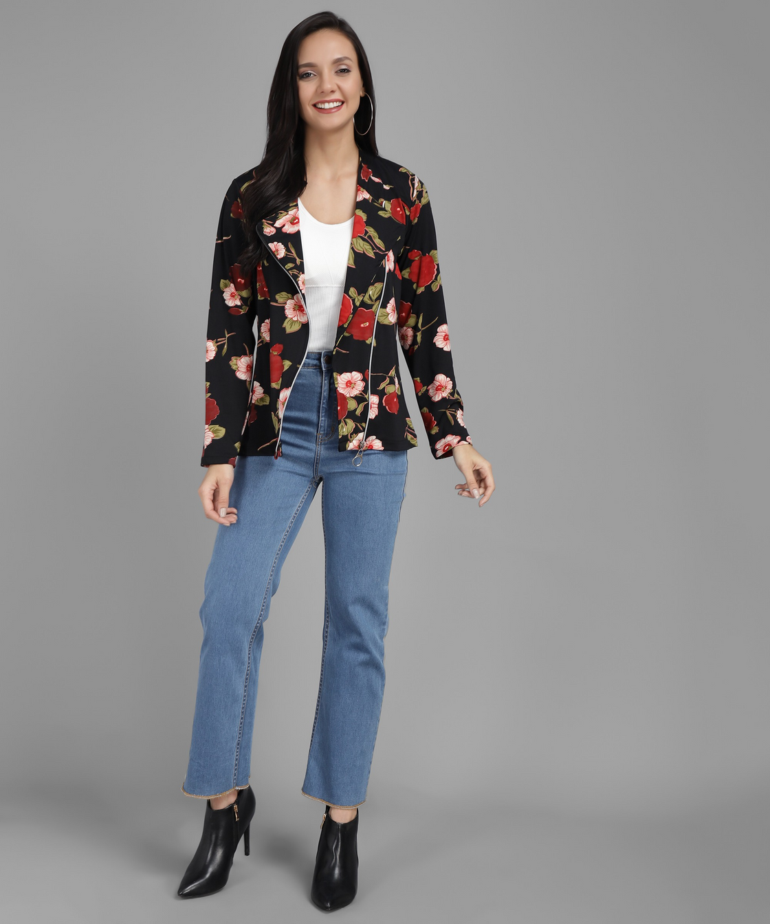 Women Printed Casual Jacket