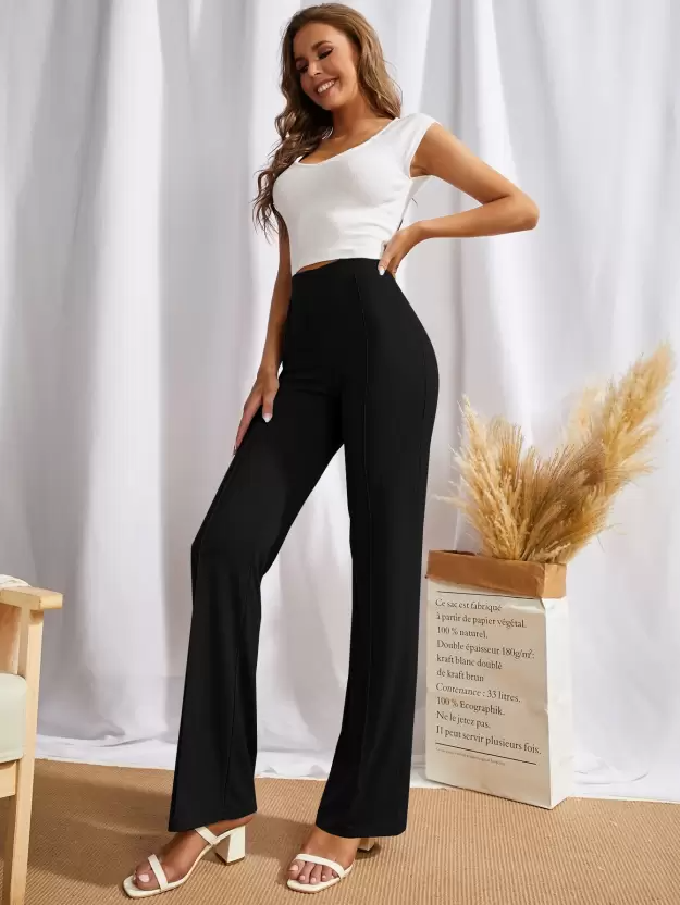 TANDUL Regular Fit Women Black Trousers