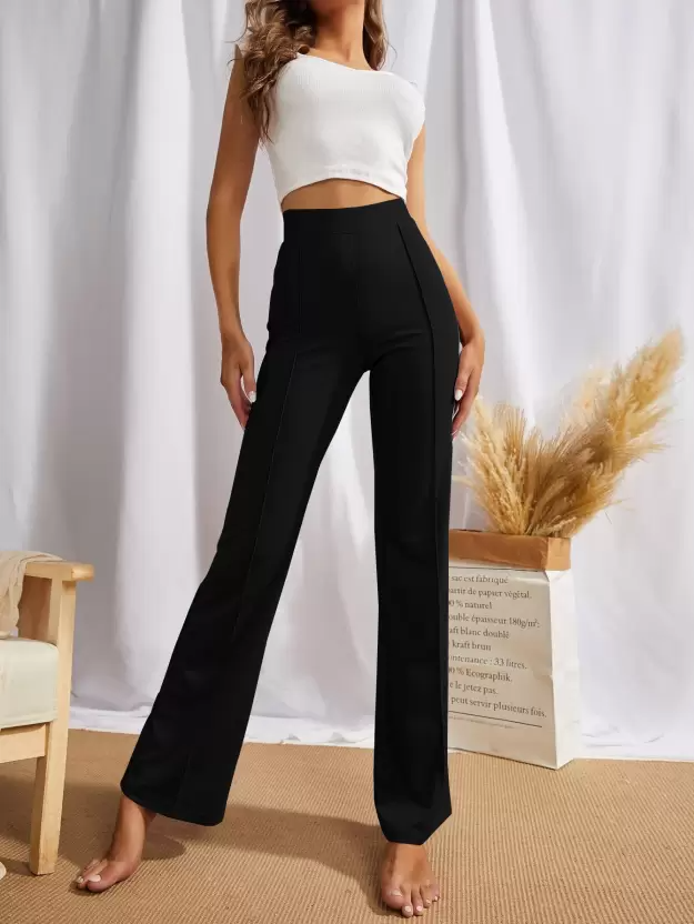 TANDUL Regular Fit Women Black Trousers