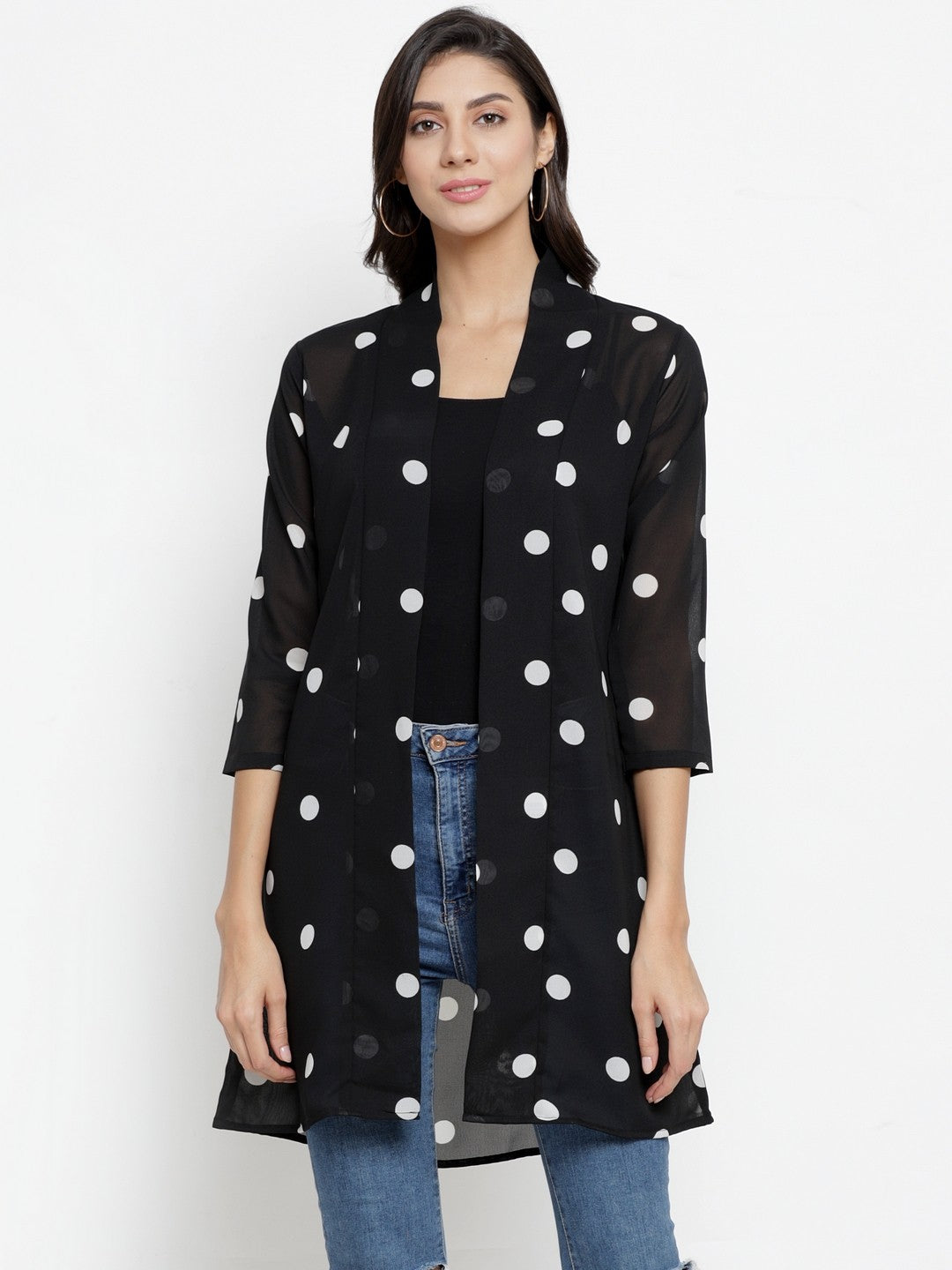 Women 3/4th Sleeve Multicolor Shrug