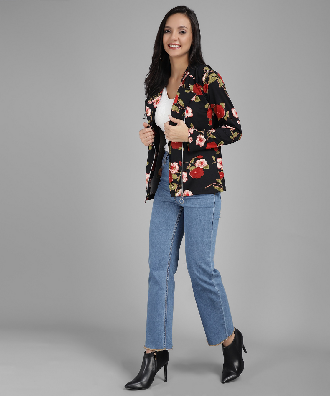 Women Printed Casual Jacket