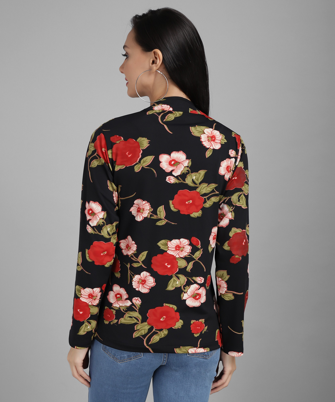 Women Printed Casual Jacket