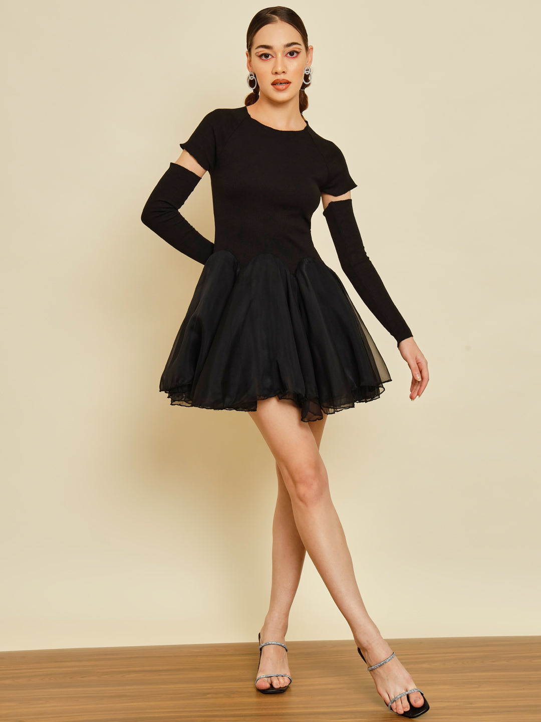 TANDUL  Women A-line Black Dress