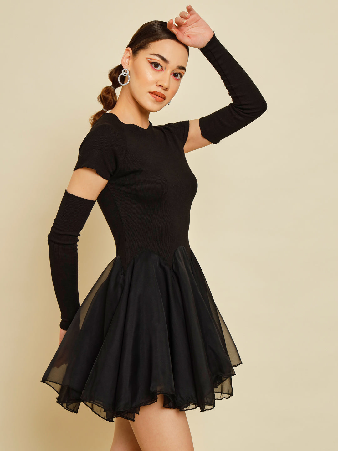 TANDUL  Women A-line Black Dress