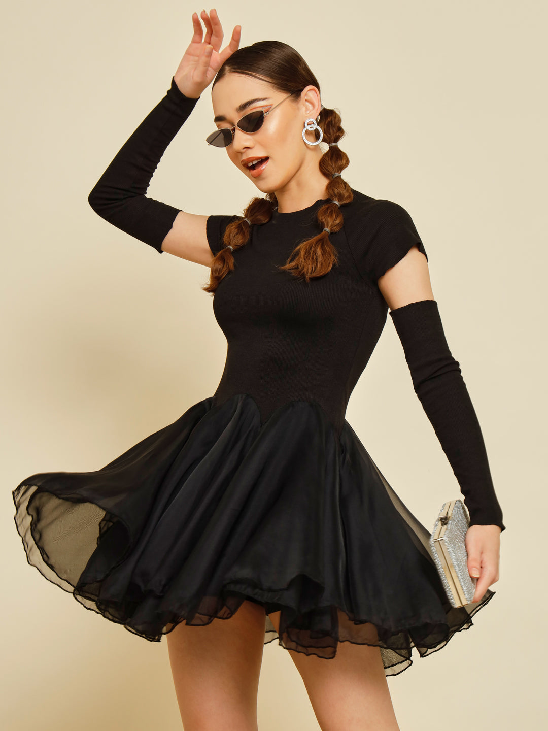 TANDUL  Women A-line Black Dress