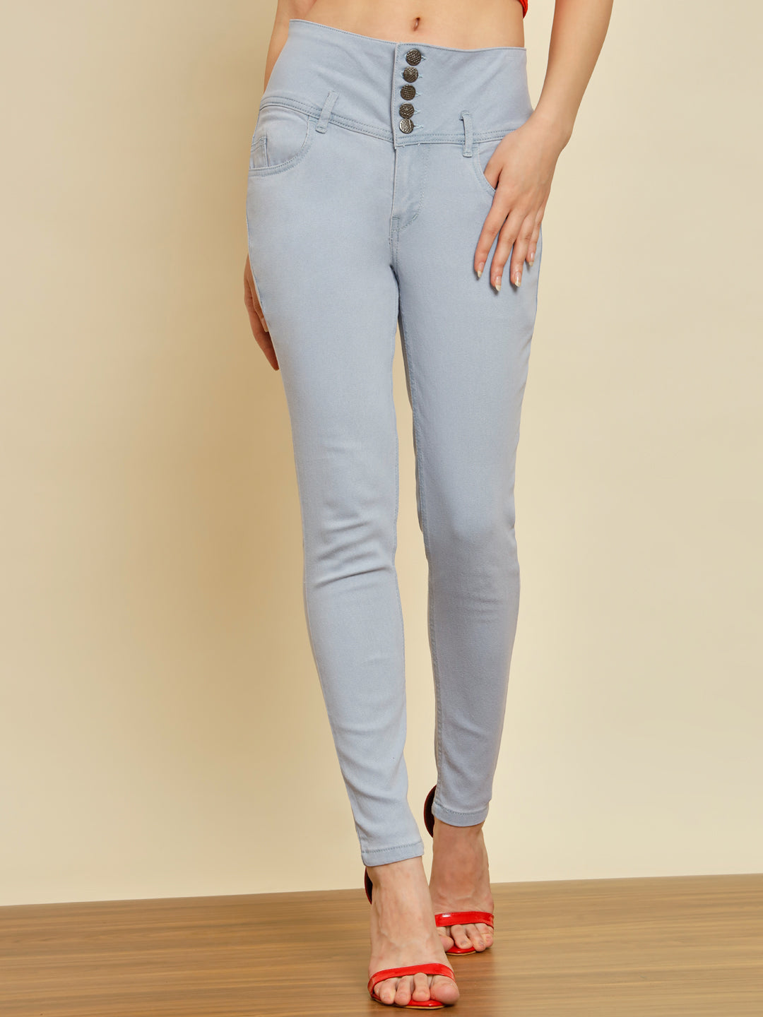 TANDUL  Women Regular Mid Rise Light Blue Jeans