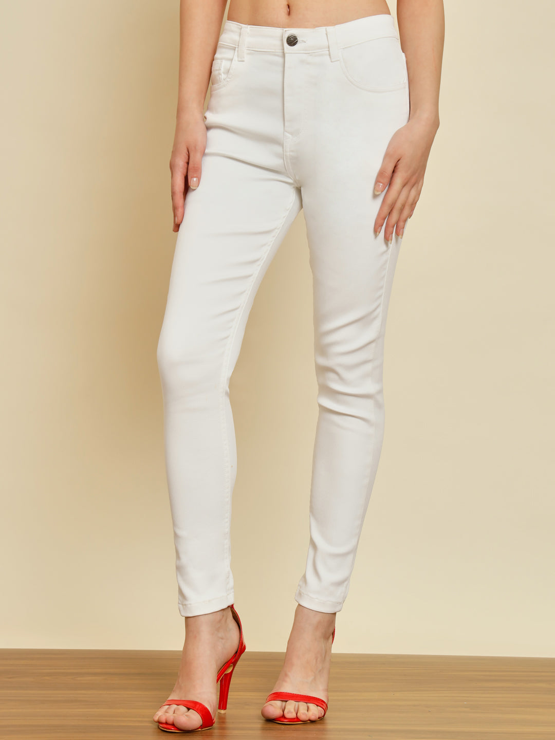 TANDUL  Women Regular Mid Rise White Jeans