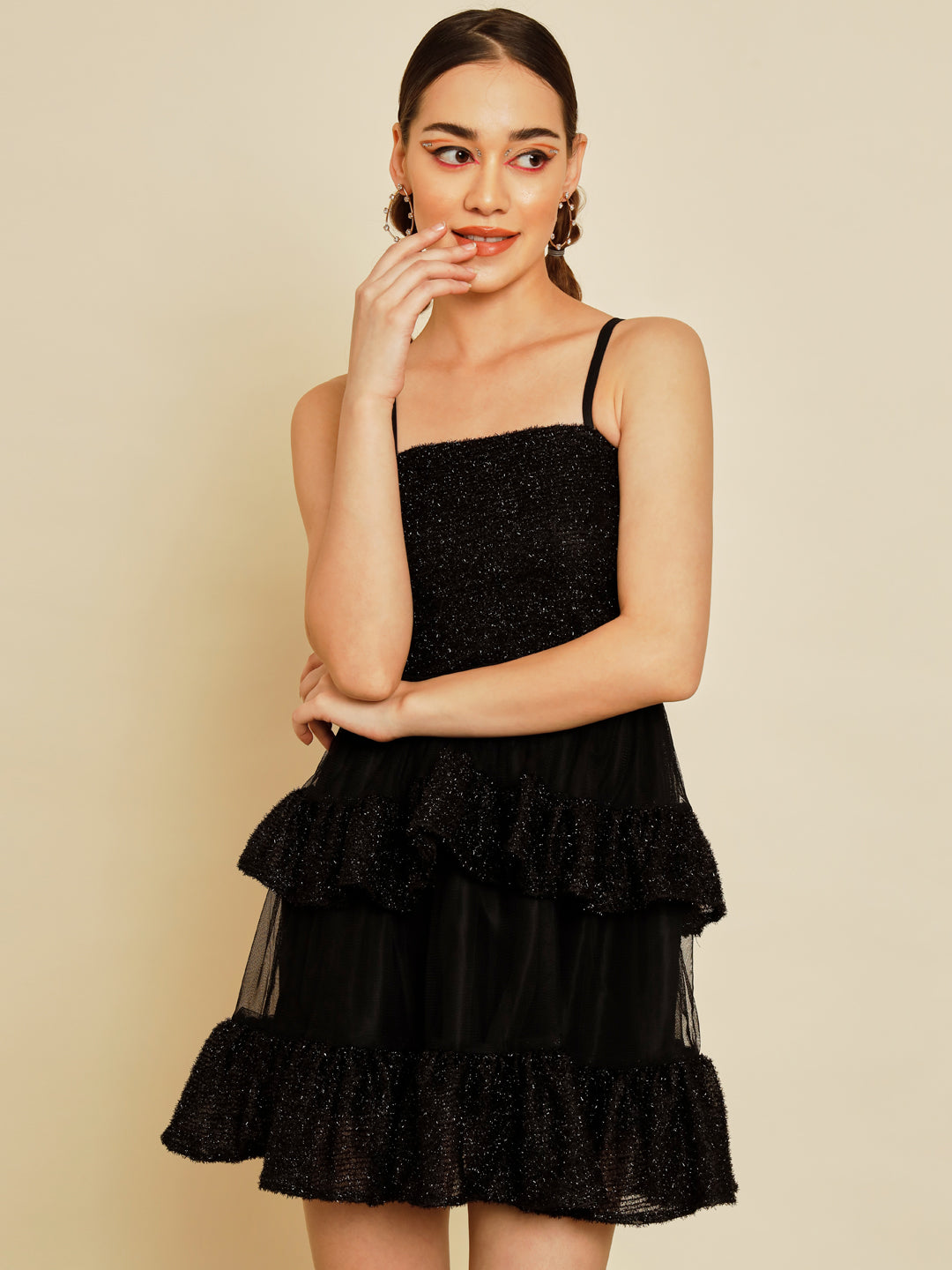 TANDUL Women A-line Black Dress