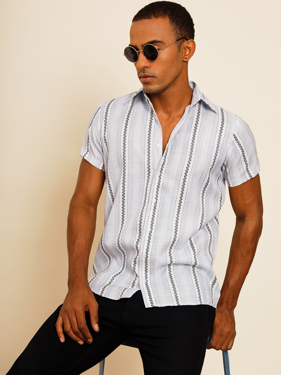 TANDUL  Men Regular Fit Printed Built-up Collar Casual Shirt