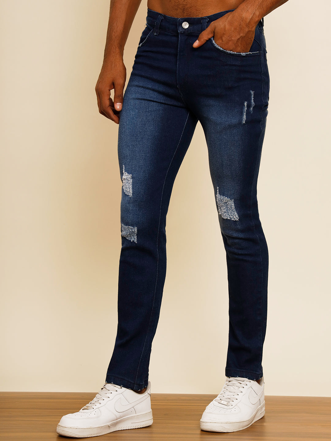TANDUL MEN Regular Mid Rise Blue Jeans