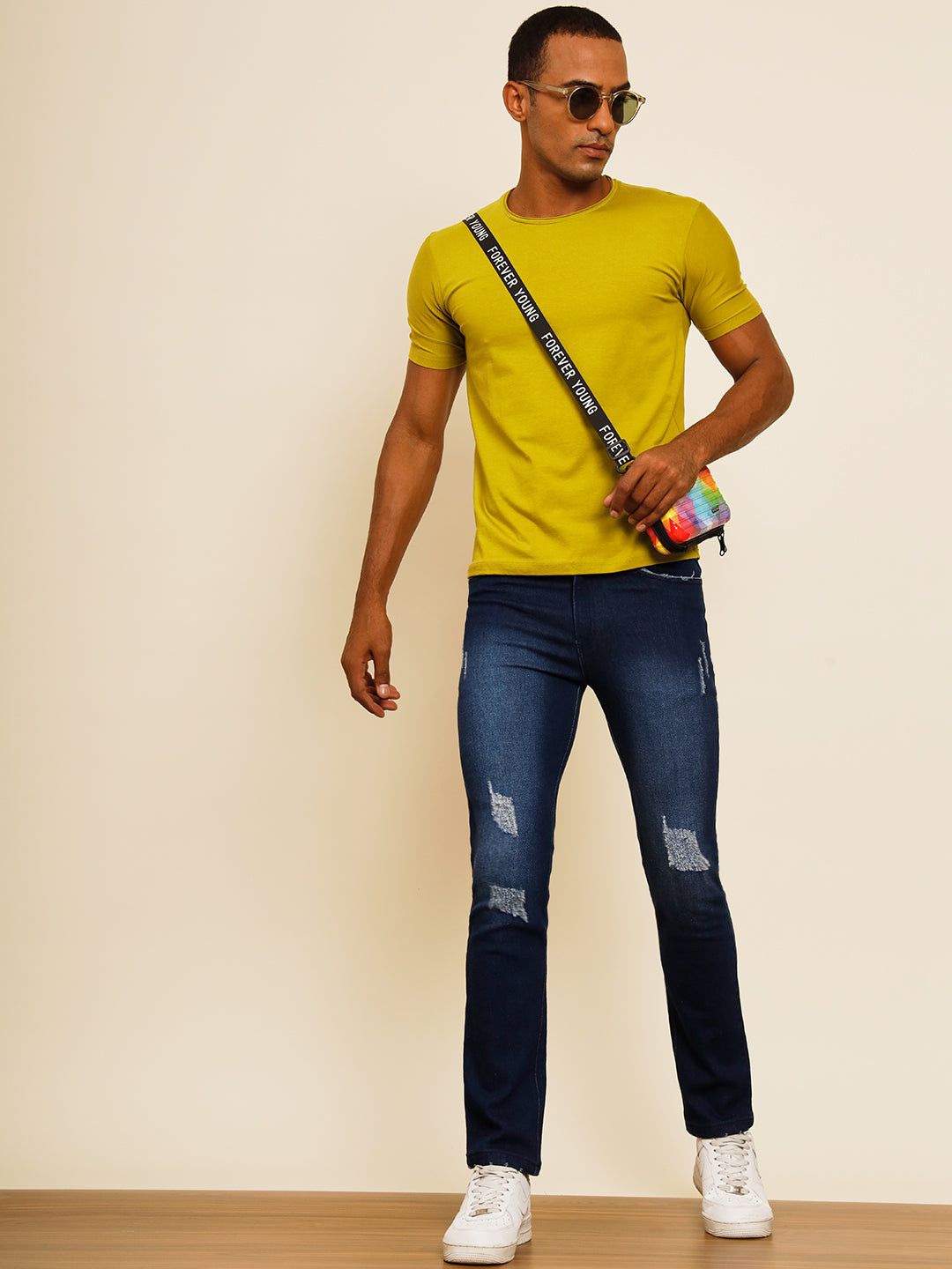 TANDUL MEN Regular Mid Rise Blue Jeans
