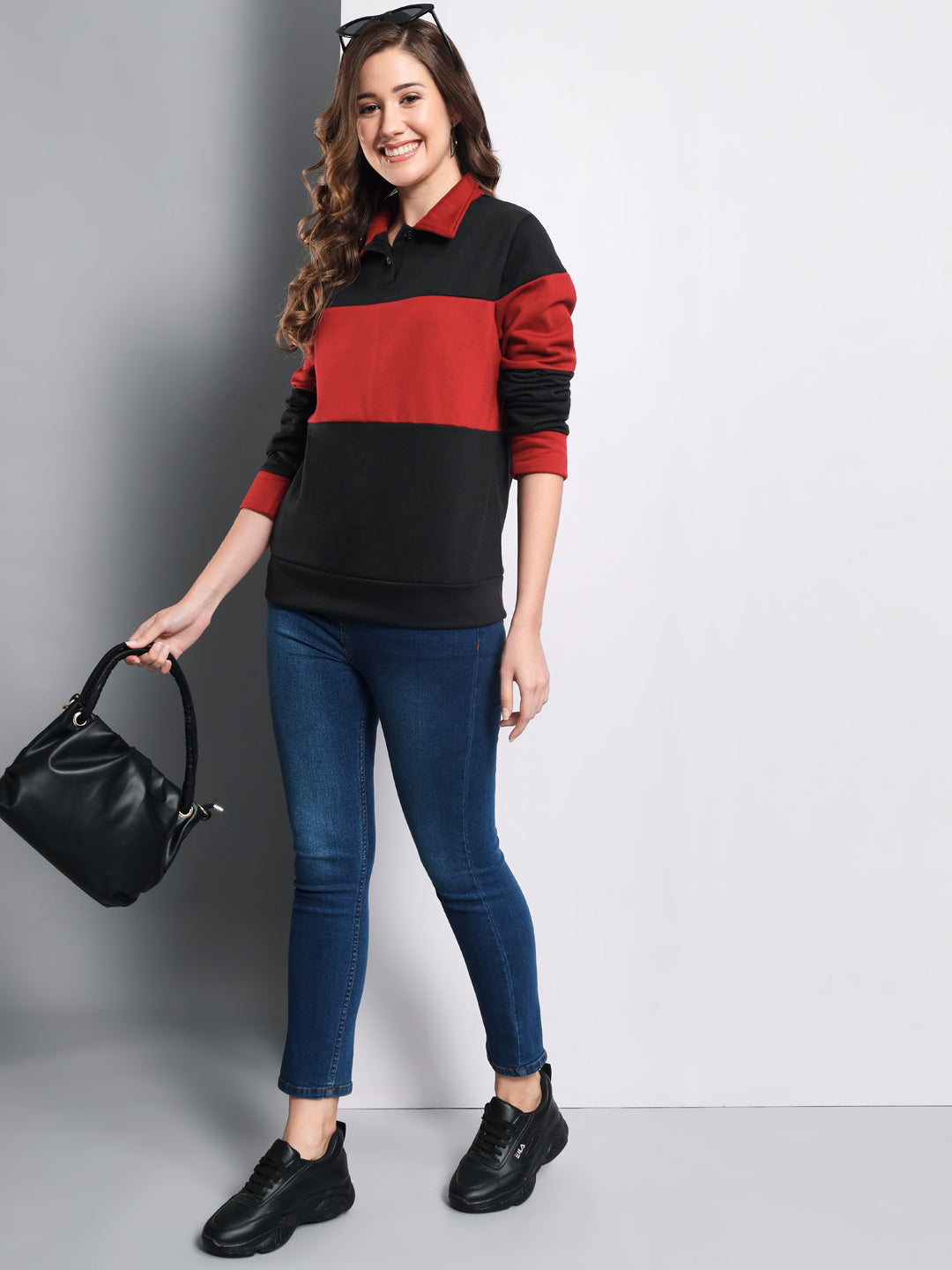 TANDUL Women Colorblock Casual Jacket