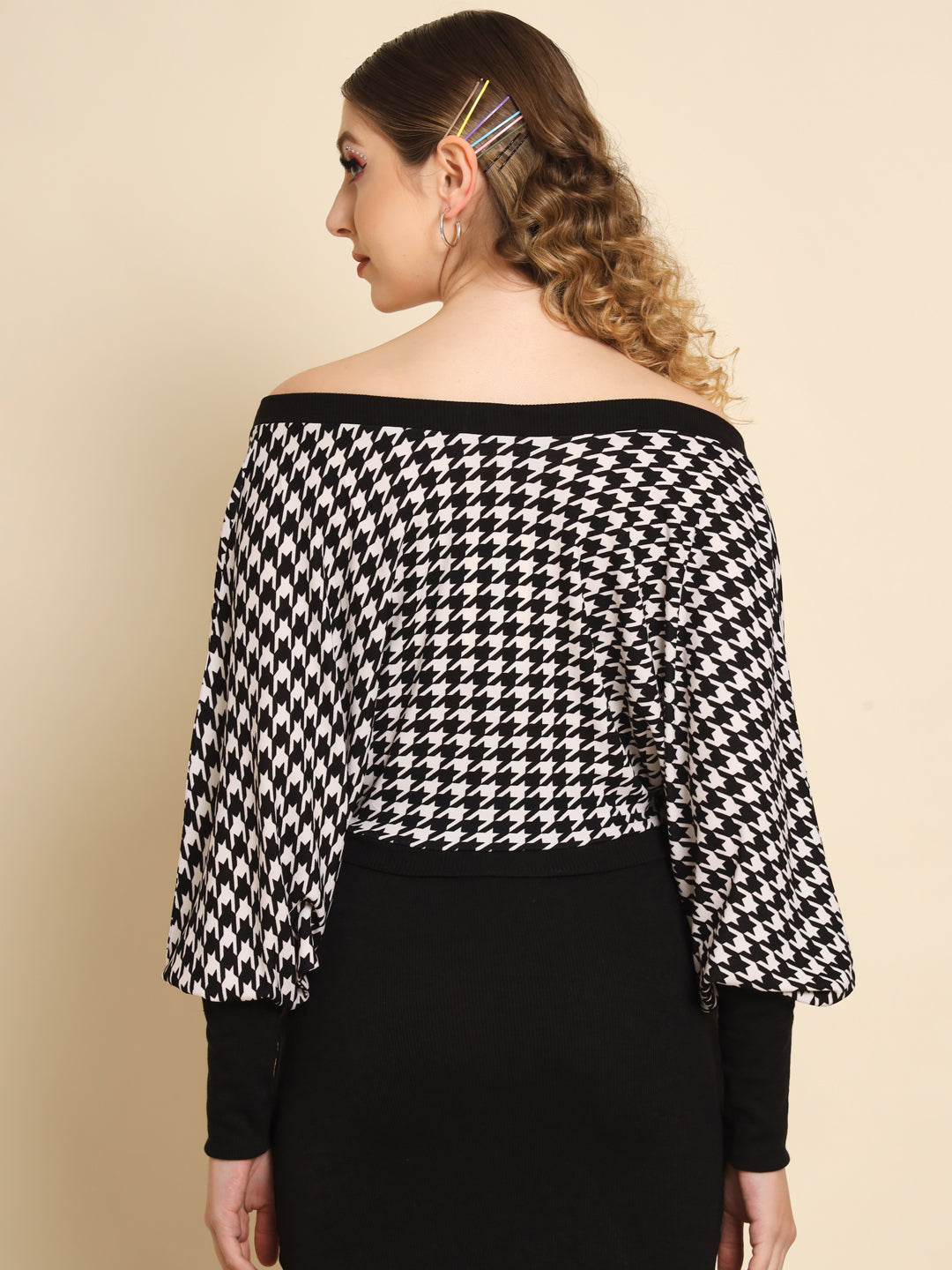TANDUL  Casual Batwing Sleeves Printed Women Multicolor Top