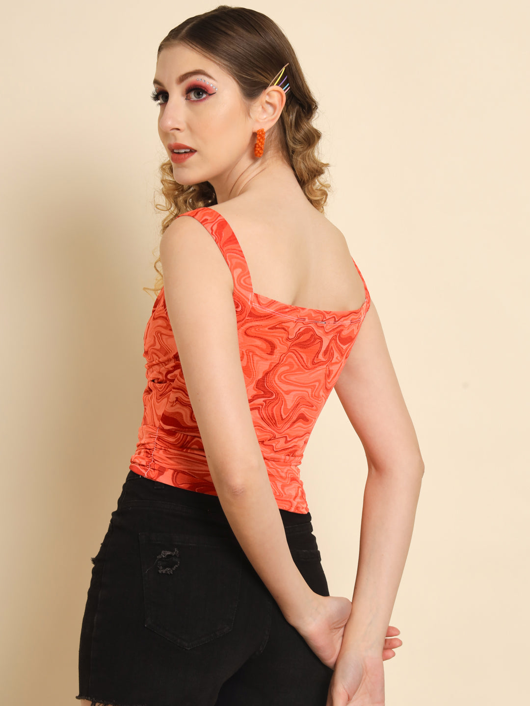 TANDUL  Casual Sleeveless Printed Women Multicolor Top
