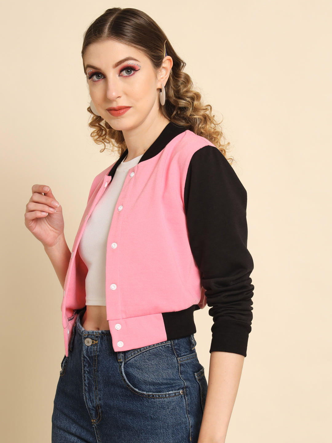 TANDUL  Women Colorblock Casual Jacket