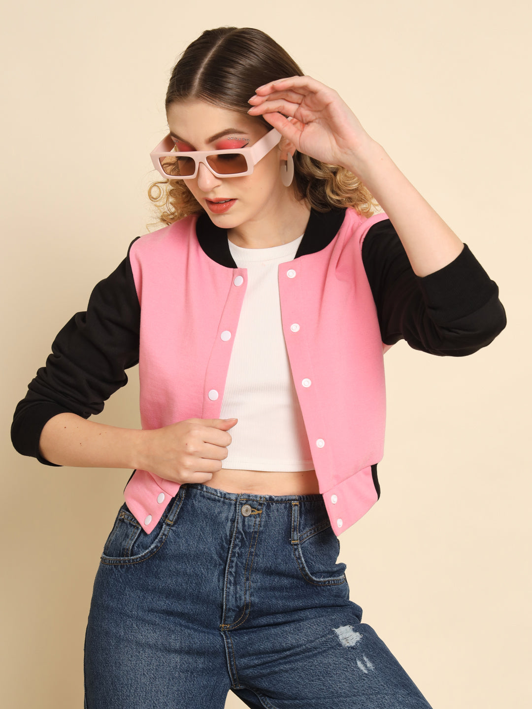 TANDUL  Women Colorblock Casual Jacket