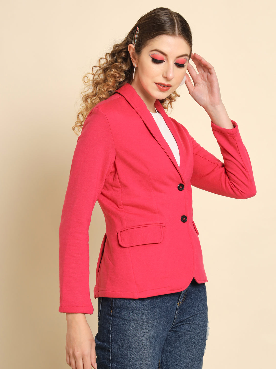 TANDUL  Women Solid Single Breasted Casual Blazer  (Multicolor)