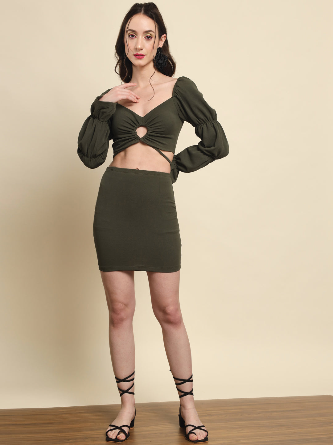 TANDUL  Women Bodycon Green Dress