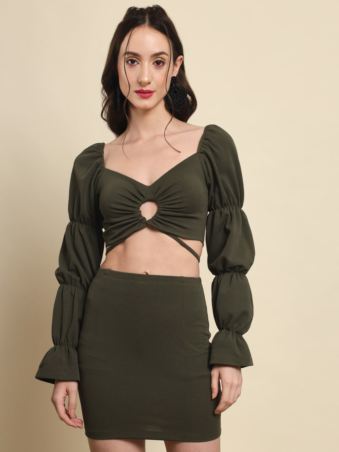 TANDUL  Women Bodycon Green Dress