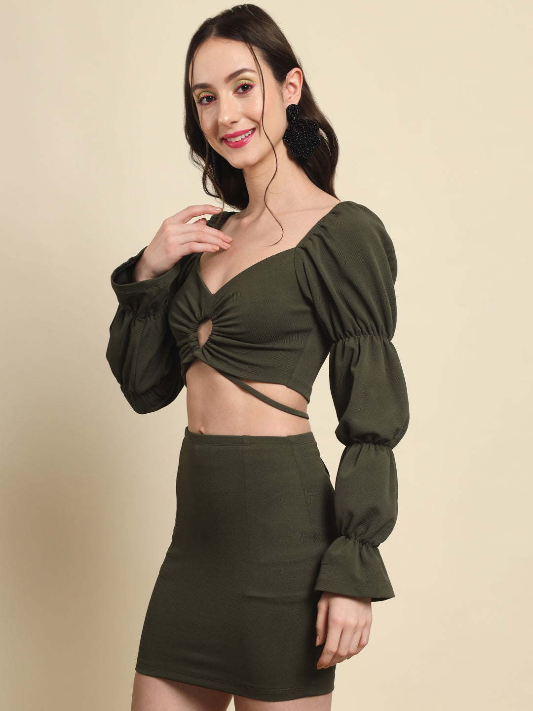 TANDUL  Women Bodycon Green Dress