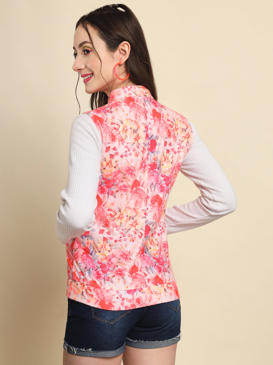 TANDUL  Women Printed Fleece Jacket