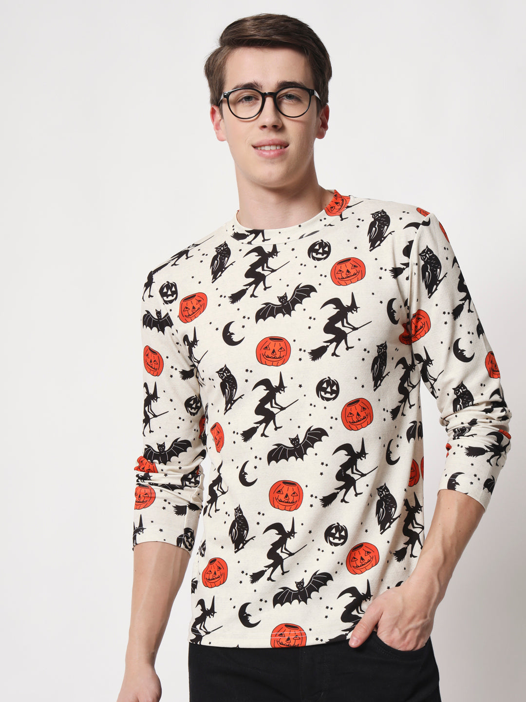 TANDUL Men Printed Round Neck Multicolor T-Shirt