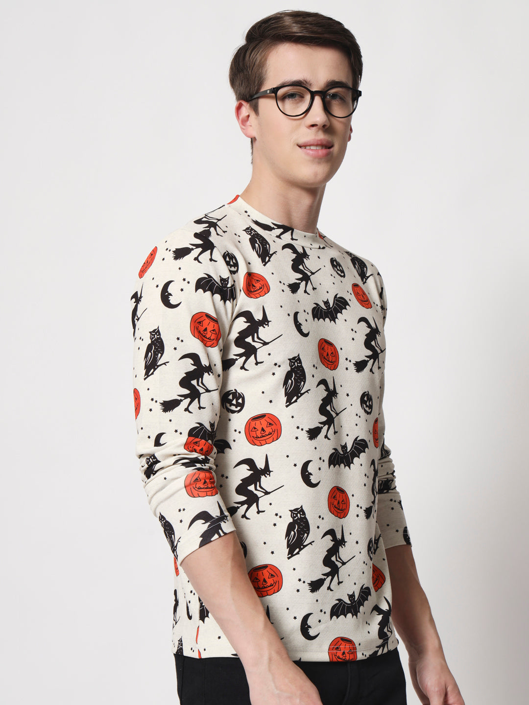 TANDUL Men Printed Round Neck Multicolor T-Shirt