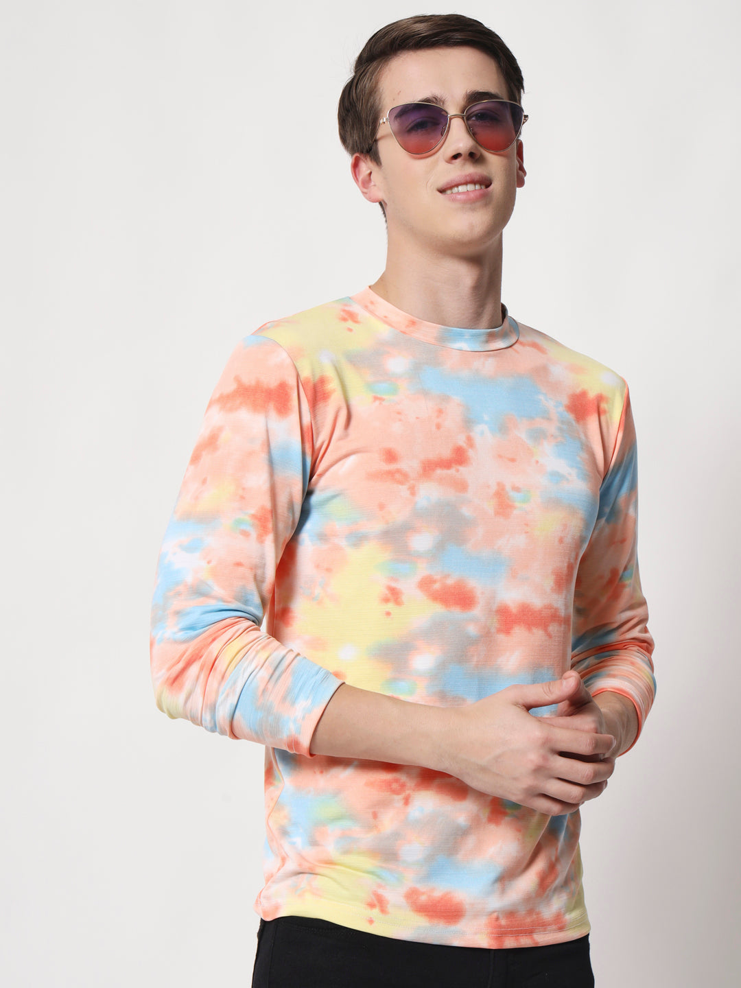 TANDUL  Men Printed Round Neck Multicolor T-Shirt