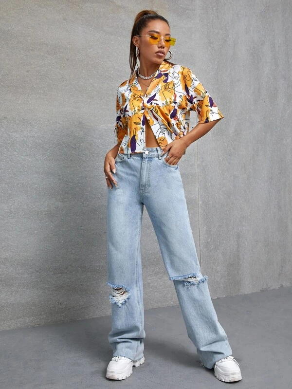 TANDUL Women Printed Casual Multicolor Shirt