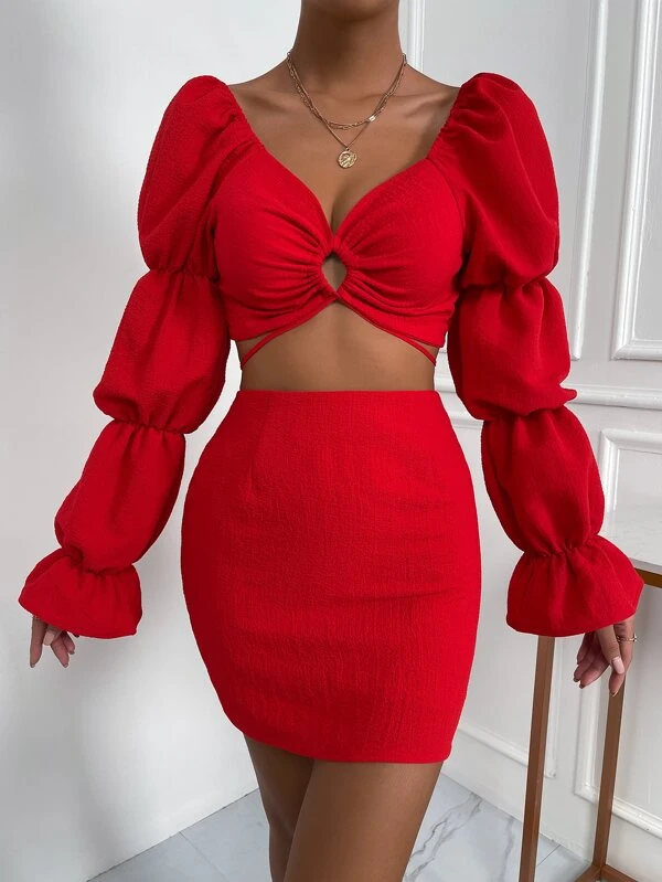 TANDUL  Women Bodycon Red Dress