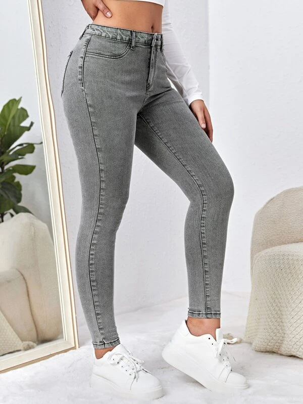 TANDUL  Women Regular Mid Rise Grey Jeans