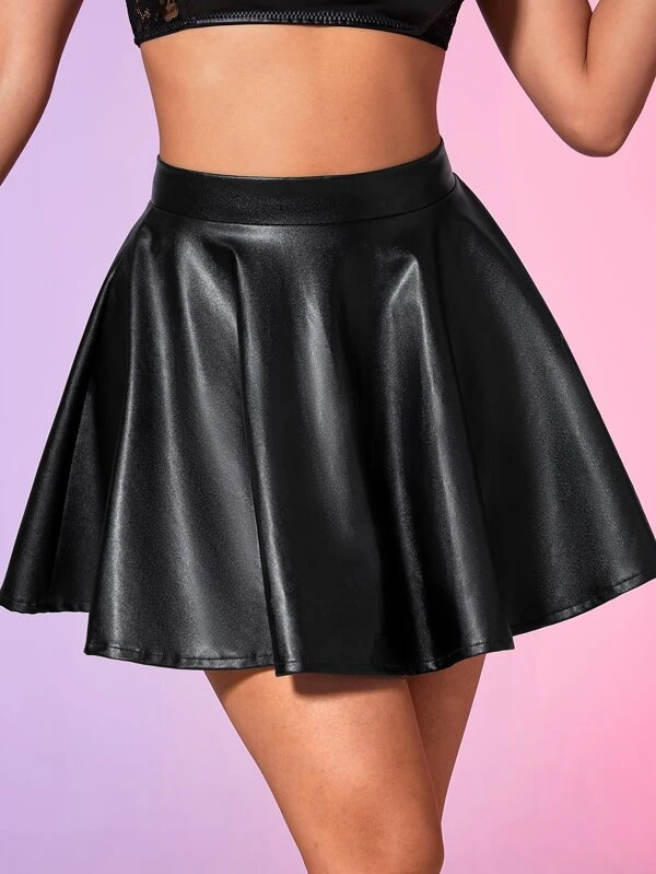 TANDUL  Women Solid A-line Black Skirt