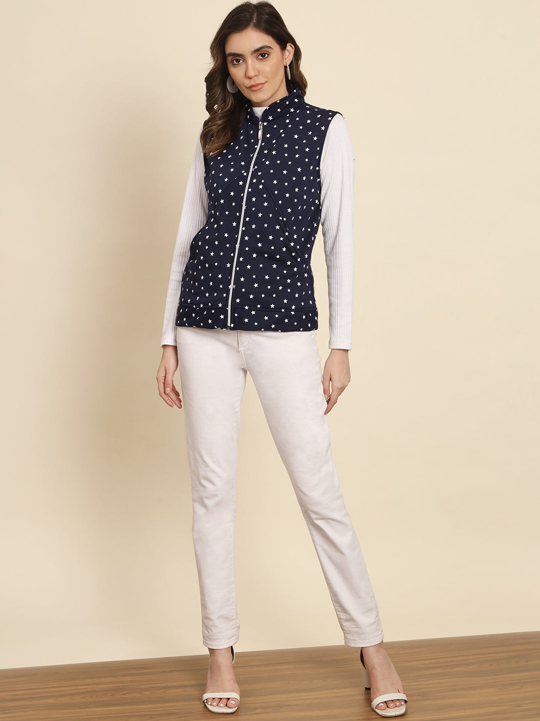 TANDUL Sleeveless Printed Women Jacket