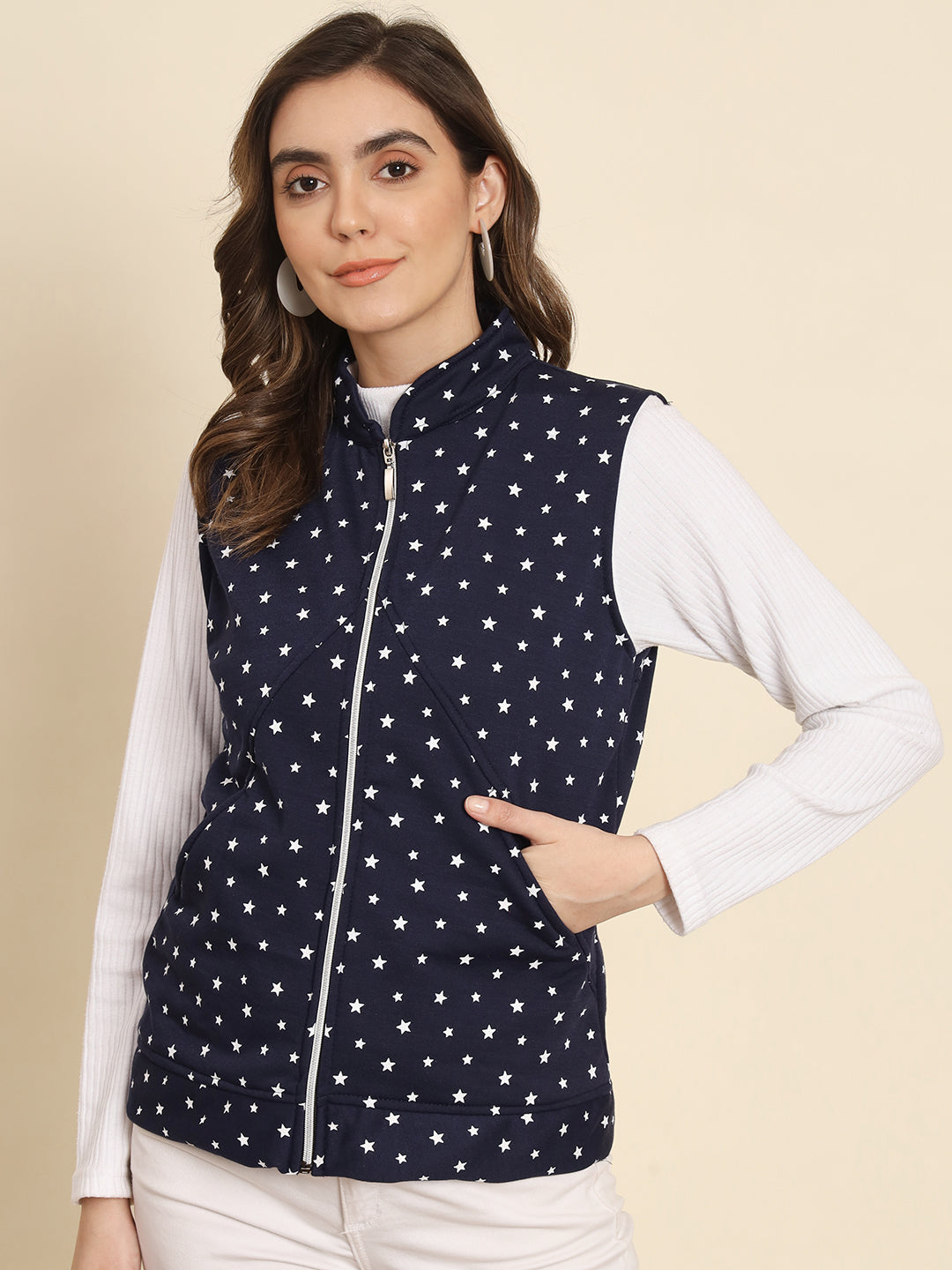 TANDUL Sleeveless Printed Women Jacket