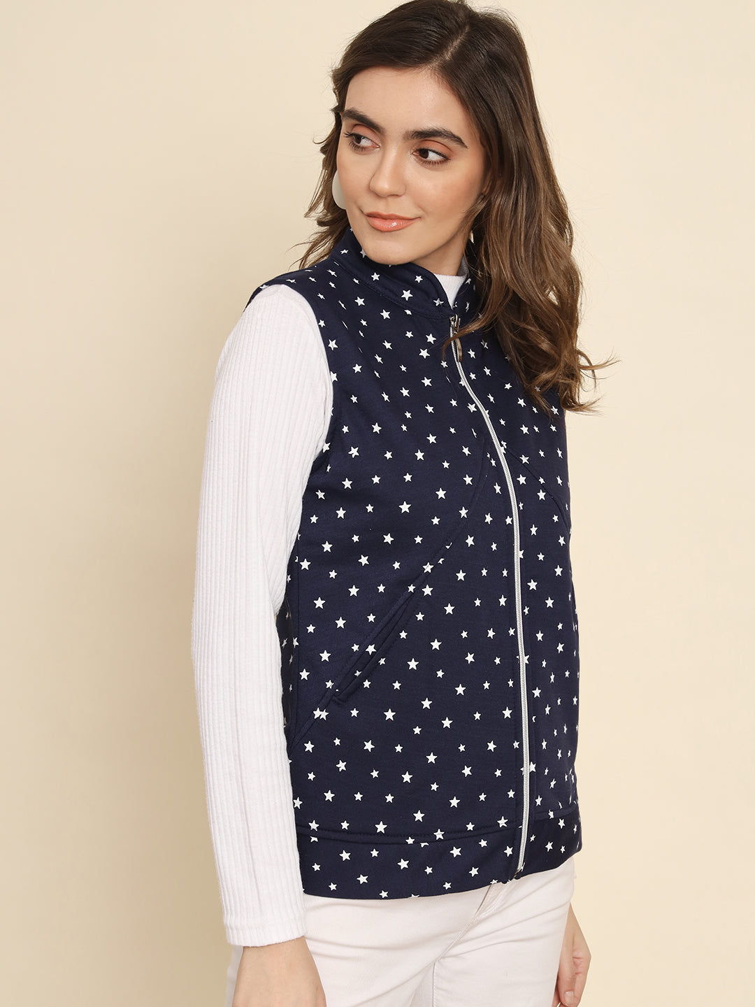 TANDUL Sleeveless Printed Women Jacket