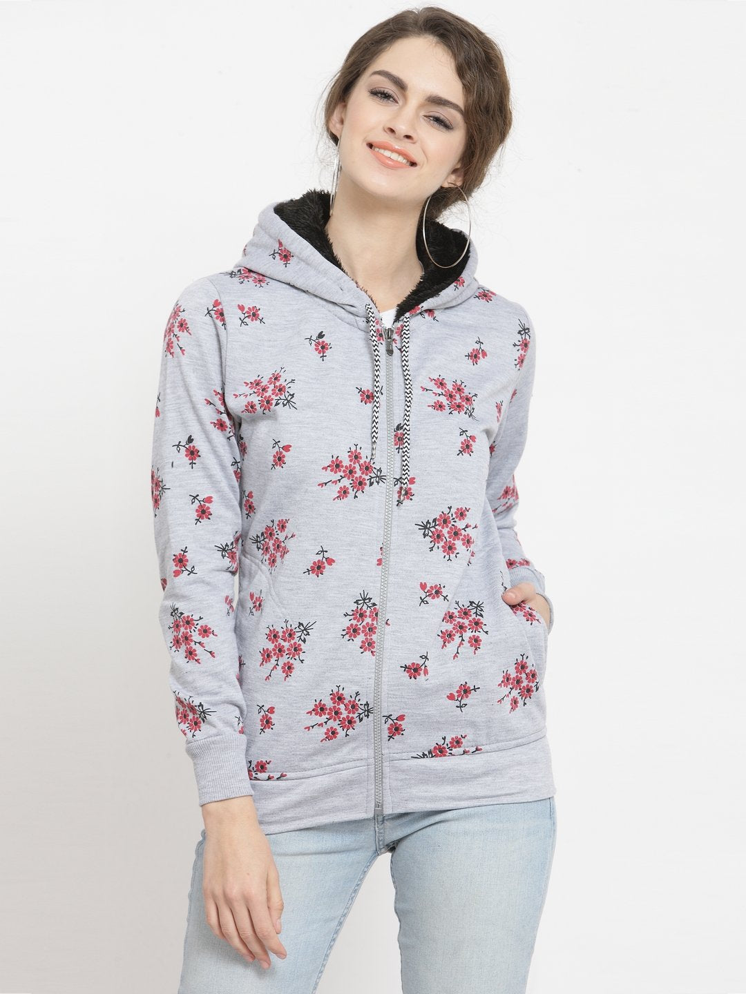 ZARVEY Full Sleeve Printed, Floral Print Women Jacket