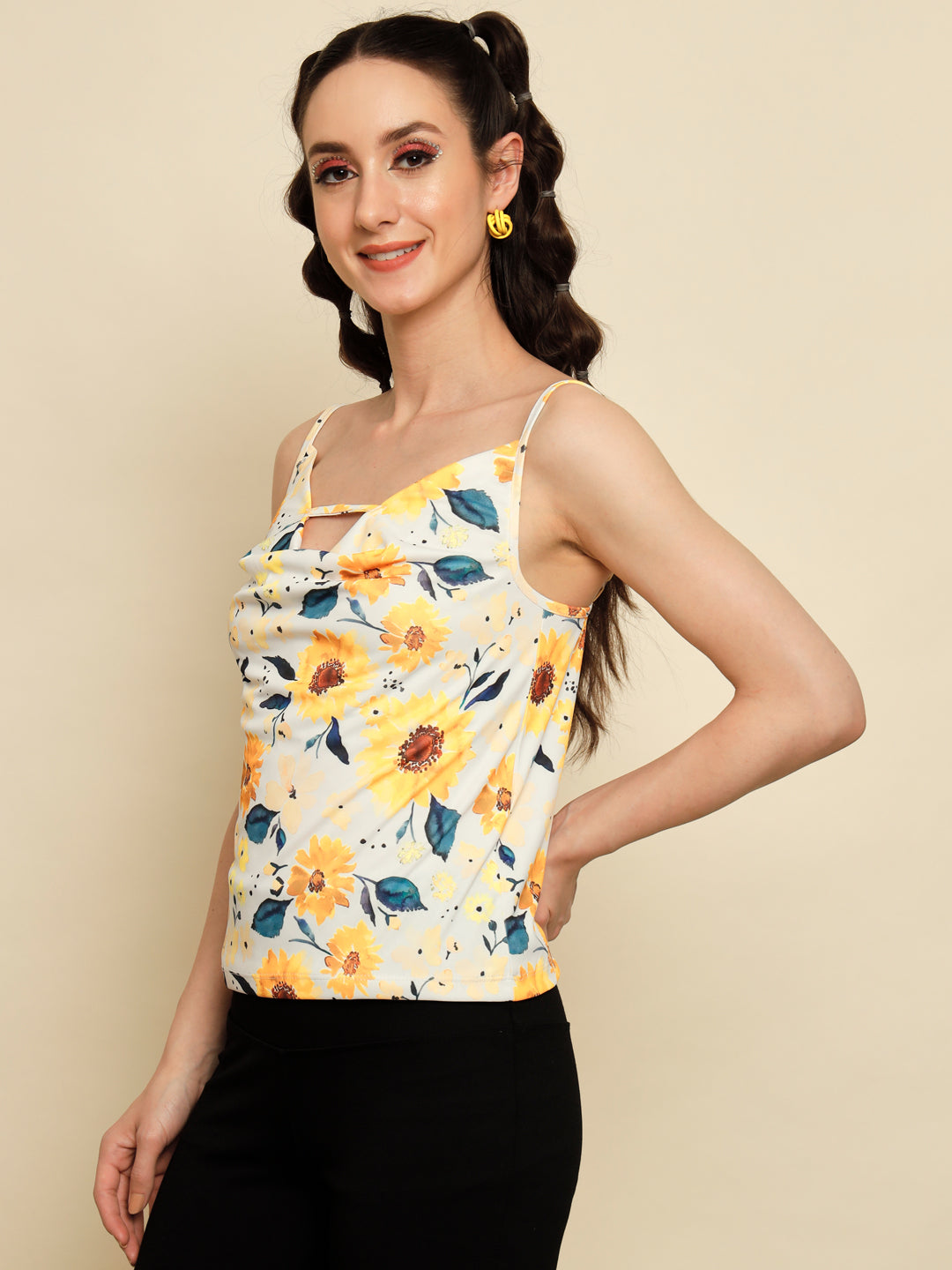 TANDUL  Casual Regular Sleeves Printed Women Multicolor Top