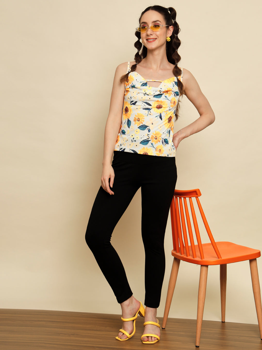 TANDUL  Casual Regular Sleeves Printed Women Multicolor Top