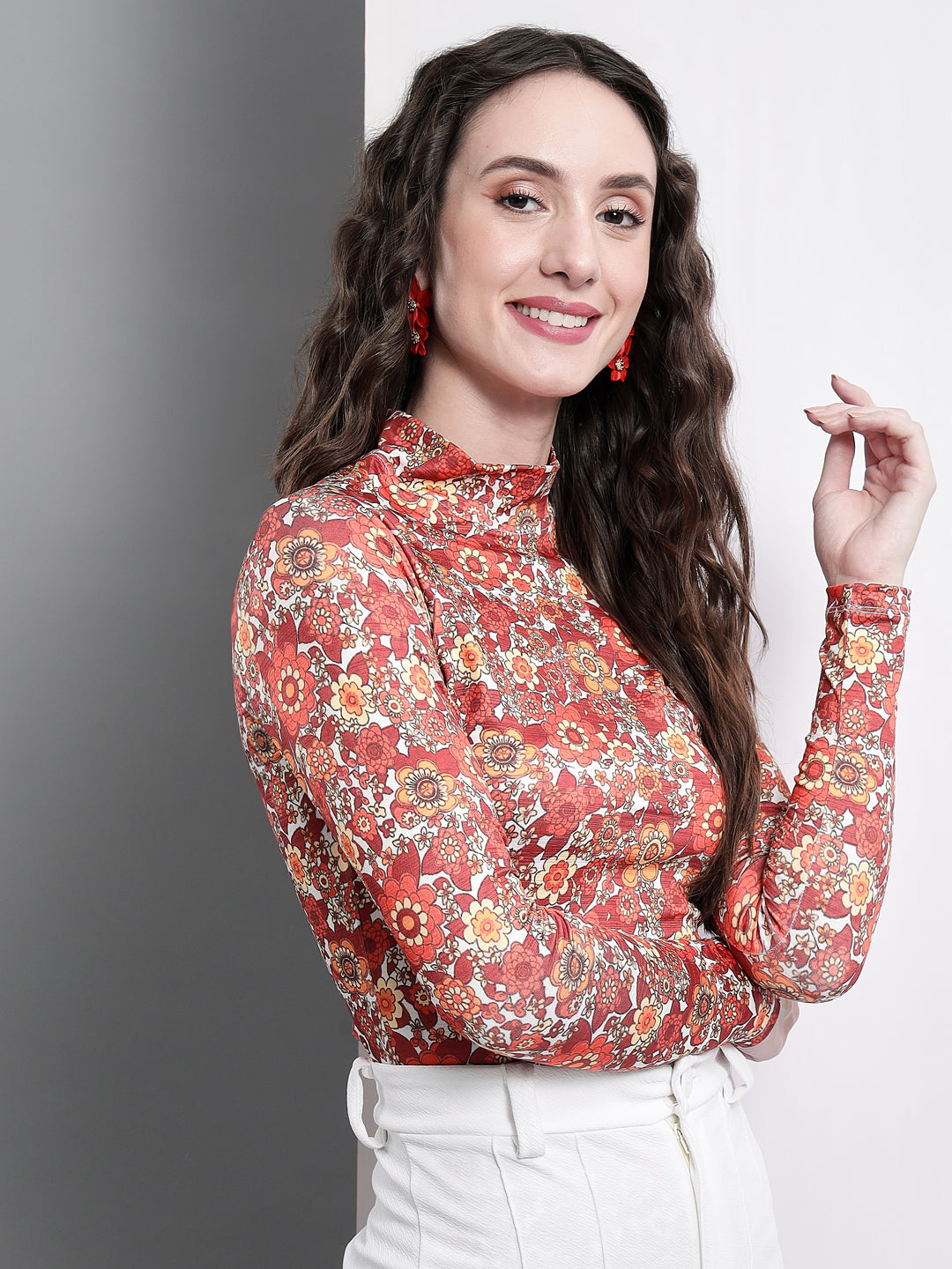 TANDUL  Casual Regular Sleeves Printed Women Multicolor Top