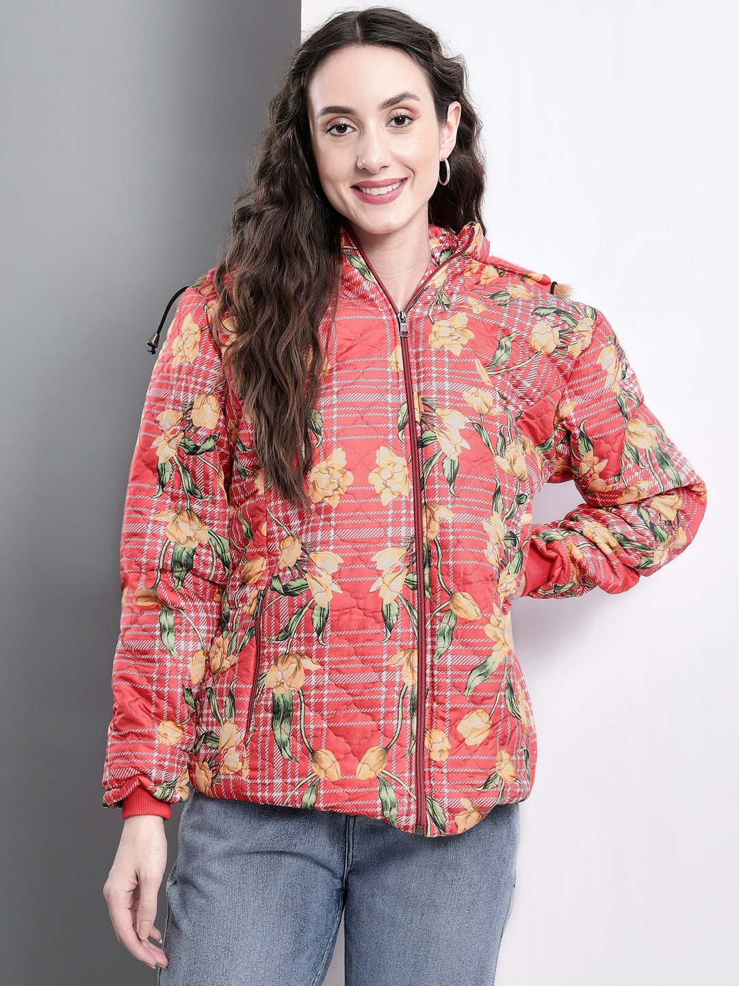 TANDUL Full Sleeve Printed Women Bomber Jacket