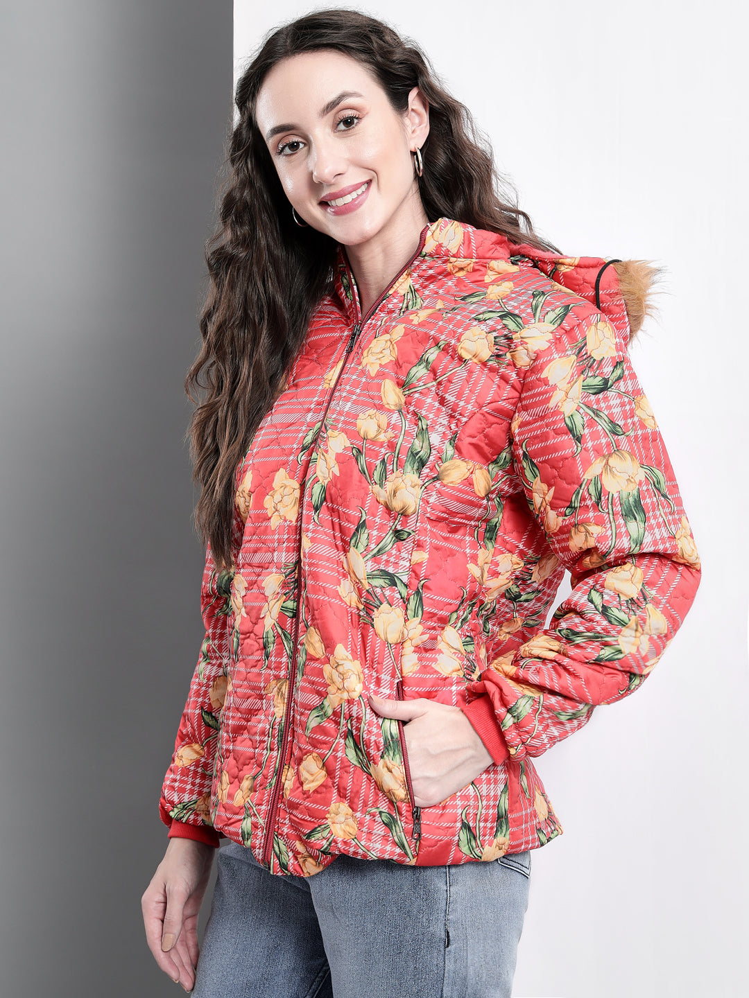 TANDUL Full Sleeve Printed Women Bomber Jacket