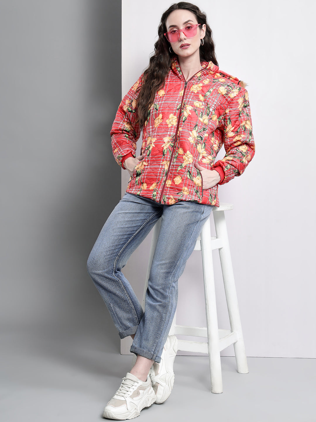 TANDUL Full Sleeve Printed Women Bomber Jacket